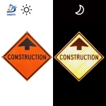 Roll Up Sign & Stand -  Construction Ahead Reflective Roll Up Traffic Sign